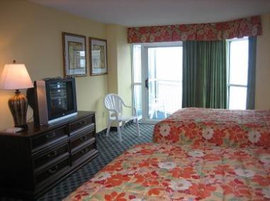 Second Master Bedroom at Dunes Village with 2 queen beds and private TV